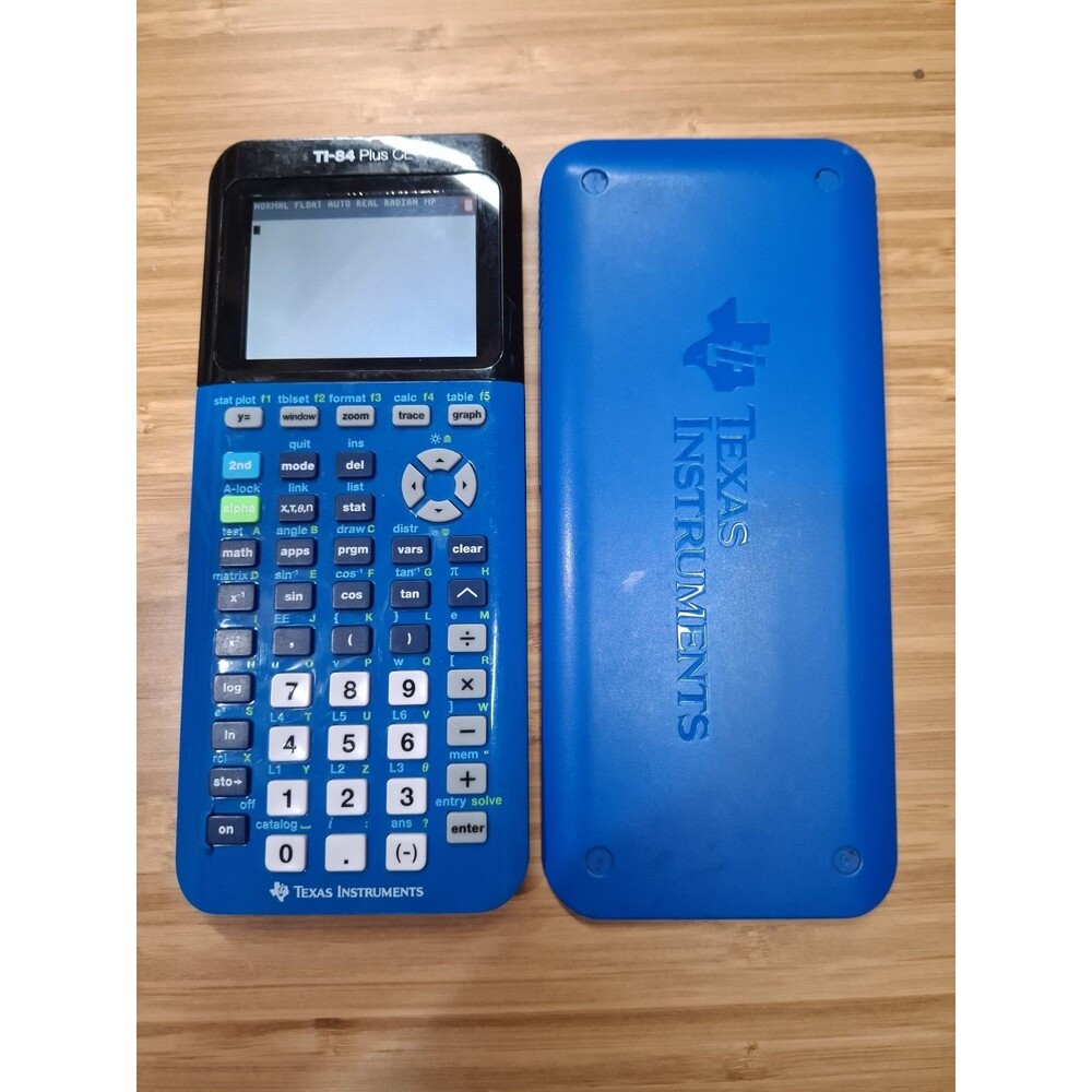 Texas Instruments TI-84 Plus CE Graphing Calculator Blue w/ Slide Cover works